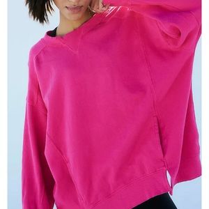 NWT Free People Intercept Tunic - Living Magenta - size XL